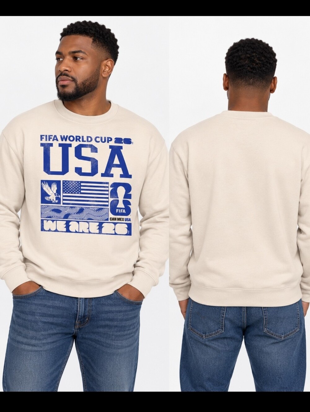 FIFA World Cup USA Fleece Sweatshirt Size XXL PTP 29 LENGTH 30
